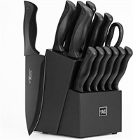 Hunter 15Pc Kitchen Knife Set W/ Block/sharpnr $70