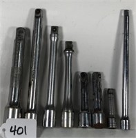 8 Assorted Extensions 1/2",3/8",1/4" Drives