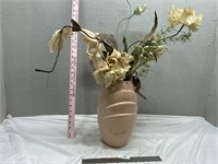 Vintage Porcelain Flower Vase w/ Flowers