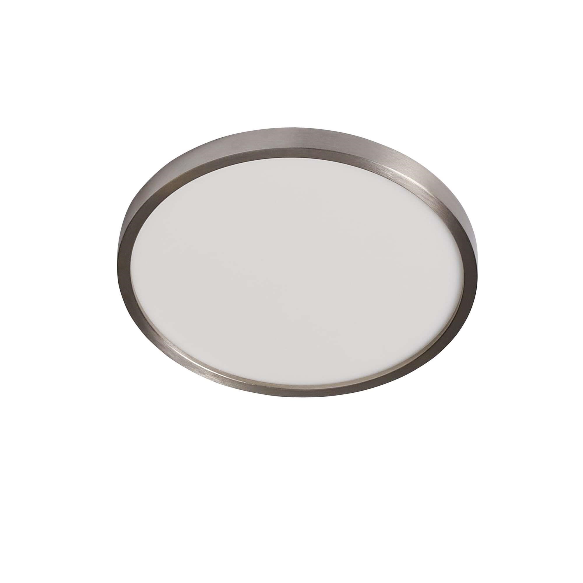 $35  Project Source 13-in Nickel LED Flush Mount