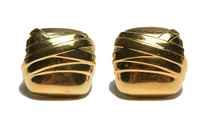 Pair of 18K Gold Modernist Earrings