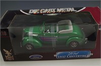 ROAD SIGNATURE 1937 FORD CONVERTIBLE DIE-CAST 1/18