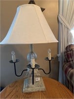 TABLE LAMP 24" H WITH 4 ARM CANDELABRA