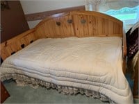 WOODEN DAY BED WITH CUT OUT HEART DESIGN, IN