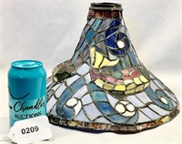 Exquisite Vintage FISH Stained Glass Lamp Shade