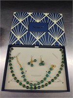 ~Stauer Murano Garden Green Jewelry Set