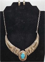 E. Etsitty Sterling & 12KTGF Turquoise Jewelry