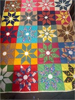 Vintage diamond & stars quilt