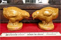 (2) Ceramic Golden Chick Figurines