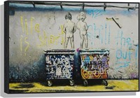 ART ORIGINAL Banksy Art Graffiti Life is Short  Ch