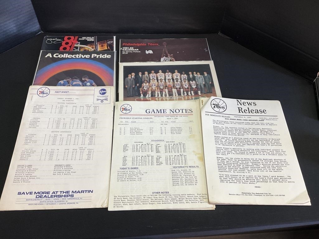 1980s Philadelphia 76ers Memorabilia.