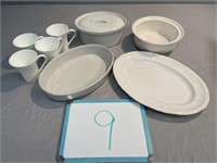 Platter and serving dishes
