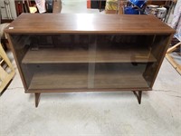 RETRO SLIDING GLASS DOOR CABINET 48X16X34