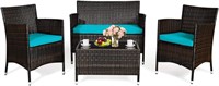 as is 4-Piece Rattan Patio Furniture Set