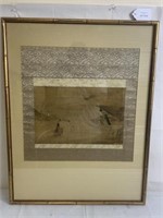 Japanese Signed Painting on Silk, Frame 31" x 24"