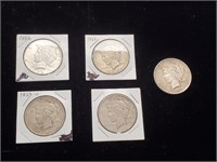1922 1923-23 S 1924 1926 S Silver Peace Dollars.