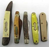 (5) Vintage Folding Pocket Knives