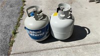 (2) 15 pound propane tanks