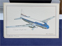 Vintage airplane postcard Unused