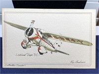 Vintage airplane postcard Unused