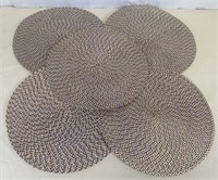 Set of 5 Spiral Woven Placemats