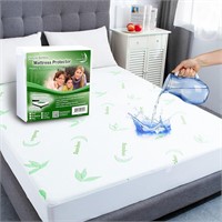 Bamboo Mattress Protector Twin  Fits 18 Inch