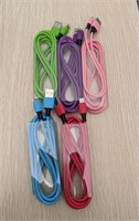 5 pack multi colour lightning cables