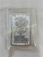 10 Troy oz. .999 USA made Silver Bar in plastic