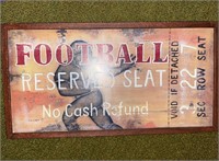 Football Reserved Sign