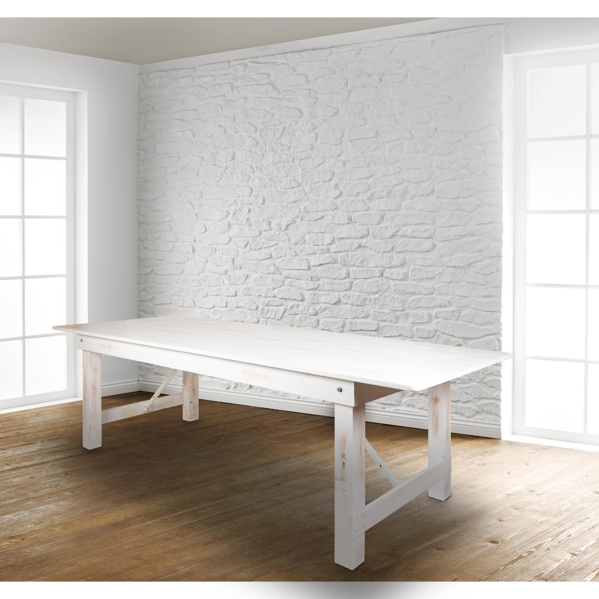 Flash Furniture HERCULES Rustic White Dining Table