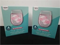 Two new diamond ice mold makes four large ice