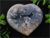 CELESTITE HEART ROCK STONE LAPIDARY SPECIMEN