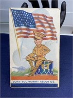 Patriotic war postcard used