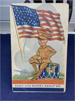 Patriotic war postcard used