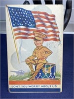 Patriotic war postcard used