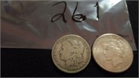 1891 O Morgan Silver Dollar & 1927 +