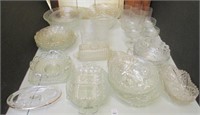 Large Group of Crystal Glassware & Dishes