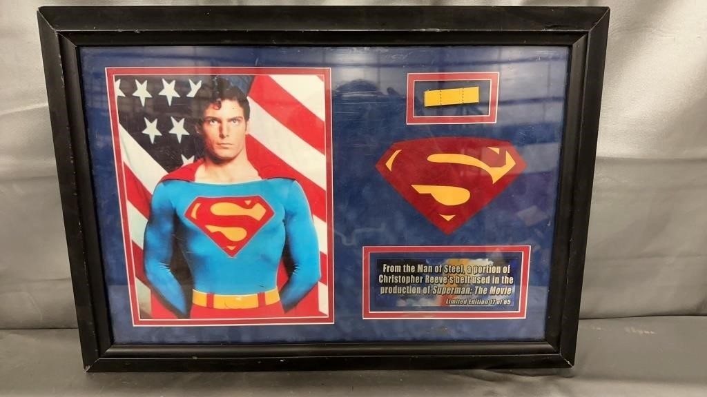 Superman Limited Edition 17 of 65 Framed piece of