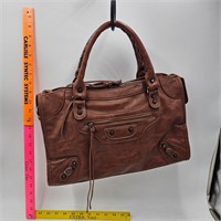 Brown Purse with Outside Pocket