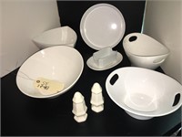 WHITE SERVING DISHES AND MORE