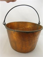 Large Copper Kettle - 20" Dia x 13" Tall