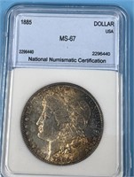 1885 Morgan silver dollar MS67 by NNC       (M 108