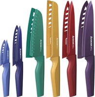 Hikyskin Astercook Knife Set, 12 Pcs Color-Coded