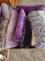 Throw Pillow, Crocheted Blanket, Purples