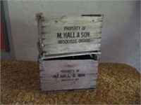 2 Hall & Son Apple Boxes