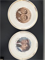2- vintage John F Kennedy Bobby Kennedy plates