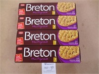 4 Boxes Breton Multigrain Crackers 225G