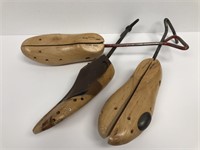 3 Wooden Shoemaker Moulds