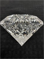 WATERFORD Lismore Diamond paperweight signed