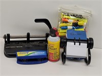 Office Supplies: Markers, Rolodex, Gas Duster &